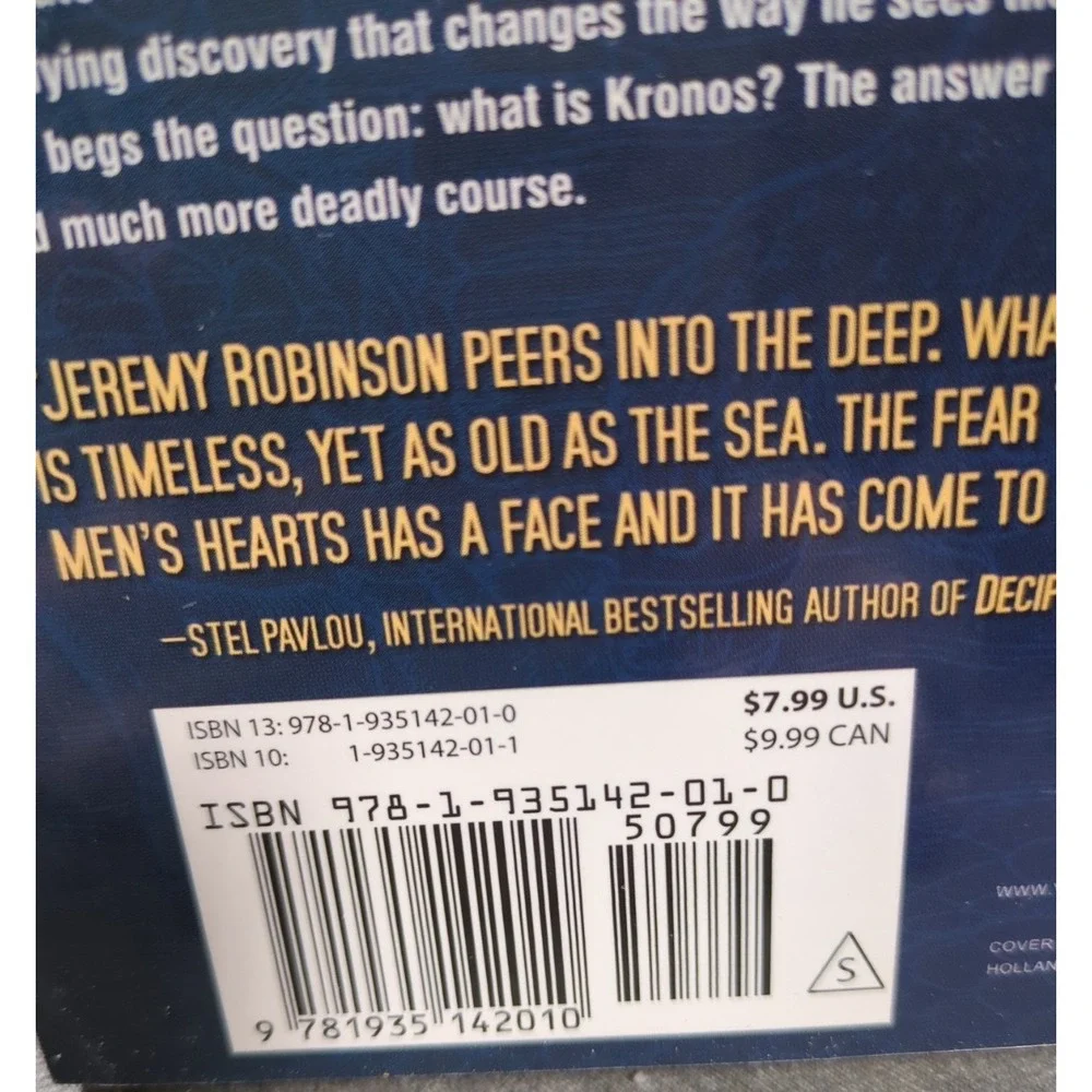 Kronos Jeremy Robinson Origins Series No. Four 2008 1st Print Breakneck Books PB